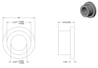 Flange bearing 1/4 x 1/4 inch