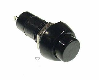 Switch - pushbutton black with fastener