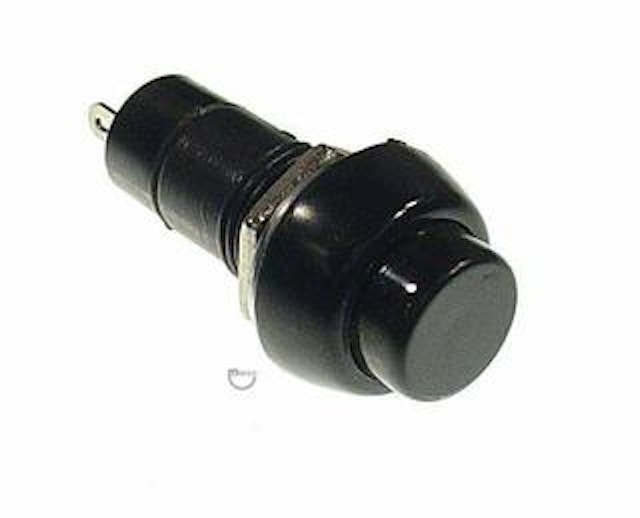 Switch - pushbutton black with fastener