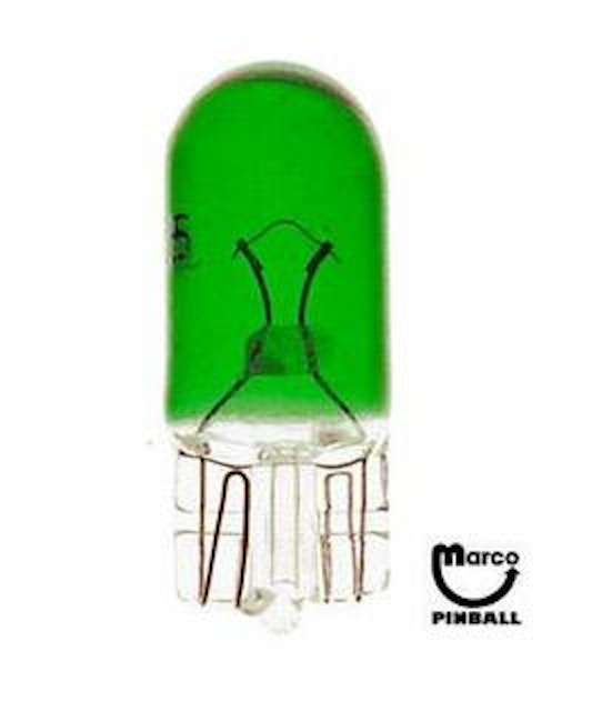 Lamp #555 miniature - green 10 pack