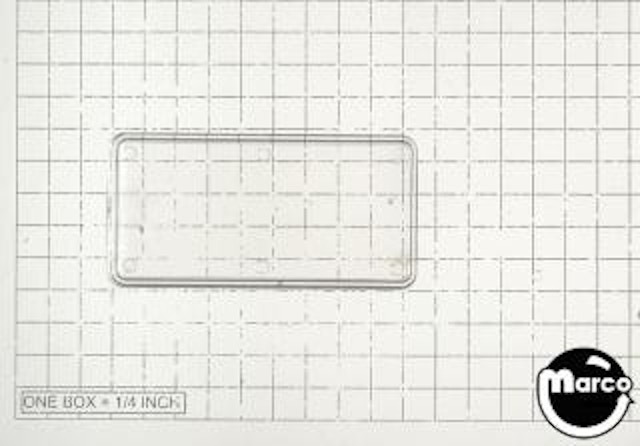 Insert - rectangle 2-1/4 x 1-1/8 clear plain