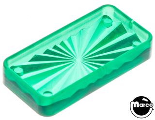 Insert rectangle 3/4 x 1-1/2 inch green starburst