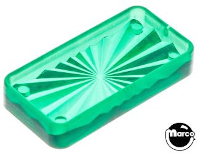 Insert rectangle 3/4 x 1-1/2 inch green starburst