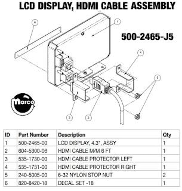 STAR WARS (Stern) LCD playfield assembly