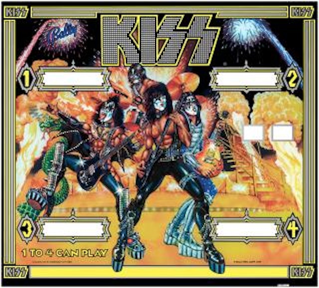KISS (Bally) Backglass
