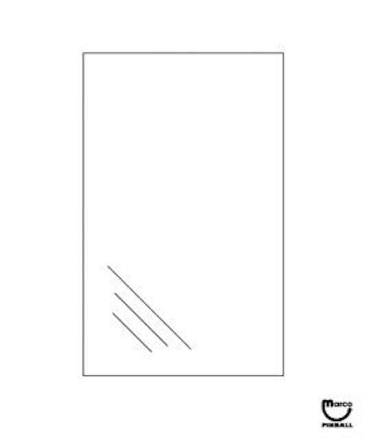 Glass playfield 27.5 x 43 x 3/16 Bally wide