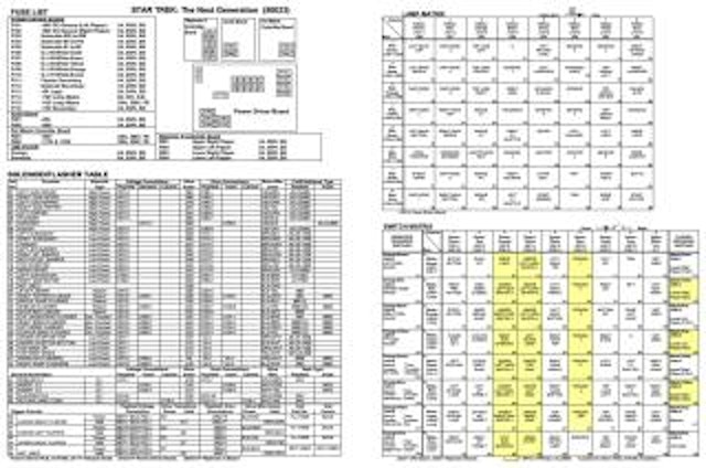 STAR TREK NEXT GEN (Williams) Backbox tech chart