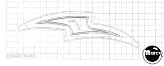 Insert - lightning curved large clear 5-1/16 inch