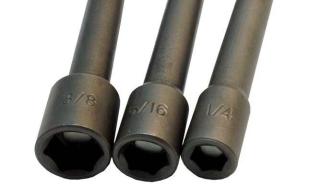 Nutdrivers bit set - 3 pieces 6 inch magnetic