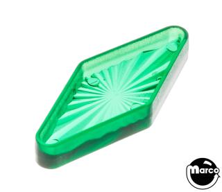 Playfield insert diamond 1-3/4 x 3/4 inch green starburst