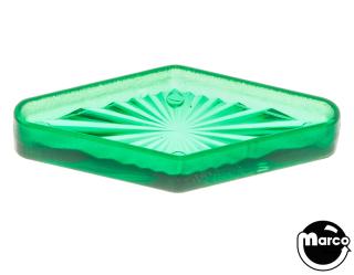 Playfield insert diamond 1-3/4 x 3/4 inch green starburst