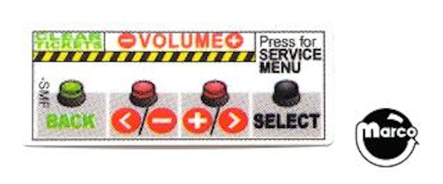SIMPSONS KOOKY CARNIVAL (Stern) Service Menu Front Decal