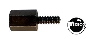 Hex spacer 3/8 inch m-f 8-32 black