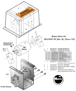 Shaker motor kit Data East / Sega / Stern