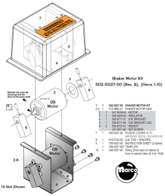 Shaker motor kit Data East / Sega / Stern