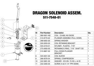 GAME OF THRONES (Stern) Dragon solenoid assembly