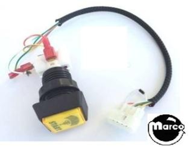 Pushbutton switch yellow square Tournament twist lock