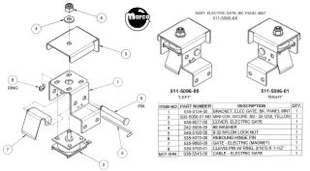 Electric gate assembly left