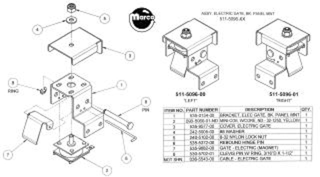 Electric gate assembly left