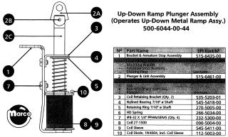 APOLLO 13 (Sega) Up-Down ramp plunger assembly