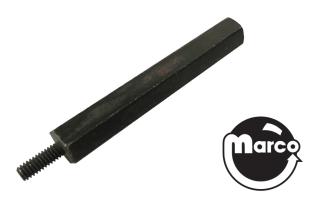 Hex spacer 3/8 inch m-f 8-32 black