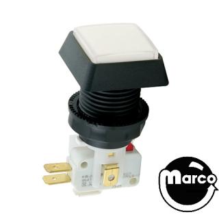 Pushbutton 1 inch square white