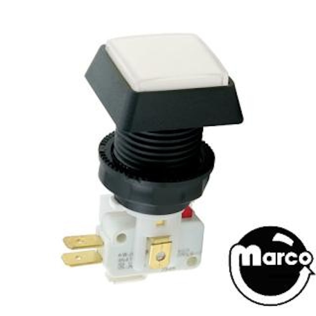 Pushbutton 1 inch square white