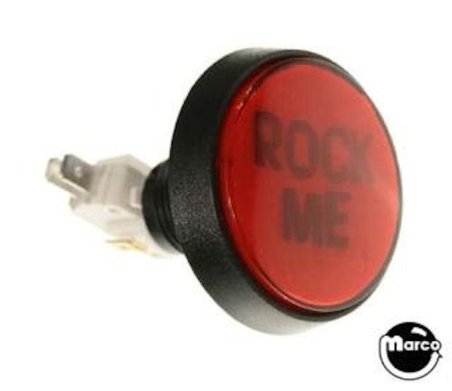 Pushbutton 2 inch round red 'Rock Me'