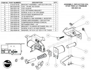 STAR TREK (Stern) Deflector coil assembly