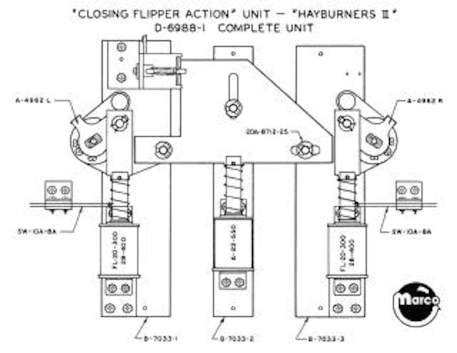 Closing flipper assembly Williams