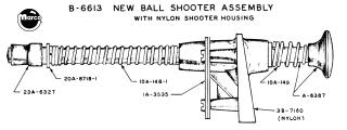 Ball shooter assembly Williams early tan