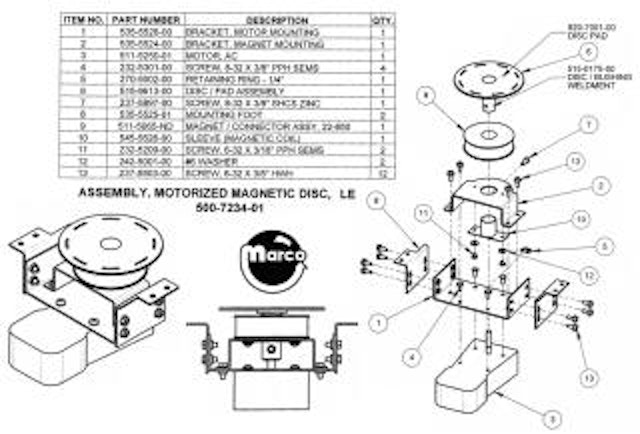 X-MEN LE (Stern) Motorized magnetic disc assembly