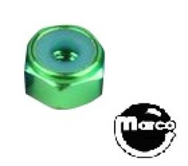 Nut 8-32 esn stop nut green anodized