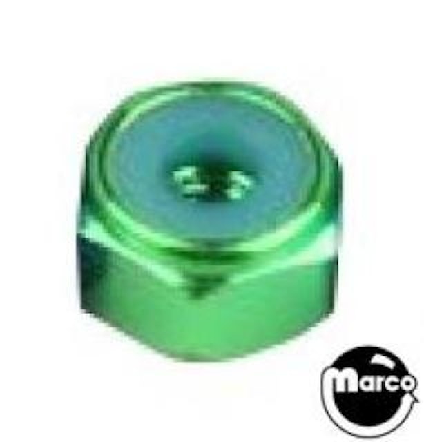 Nut 6-32 esn stop nut green anodized