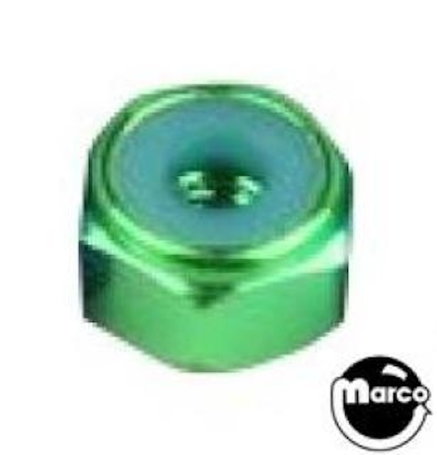 Nut 6-32 esn stop nut green anodized