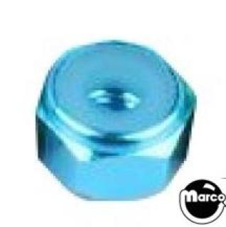 Nut 6-32 esn stop nut light blue anodized