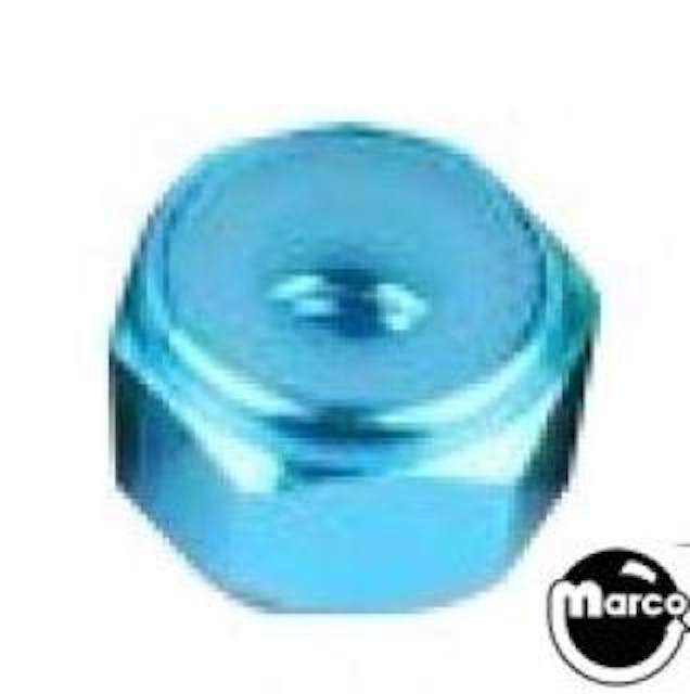 Nut 6-32 esn stop nut light blue anodized