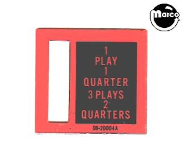 Price plate coin entry Game Plan 1 Play 1 Quarter 3 Plays