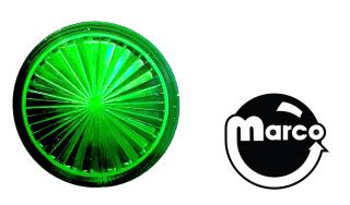 Insert - circle 1-3/16 inch green starburst
