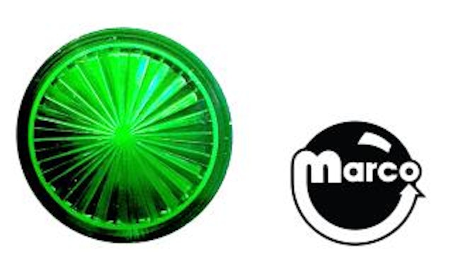 Insert - circle 1-3/16 inch green starburst