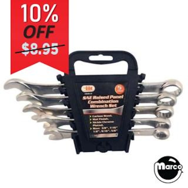 Wrench set - 5 piece box/open end SAE
