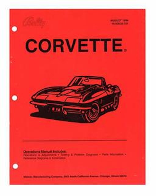 CORVETTE (Bally) Manual reprint