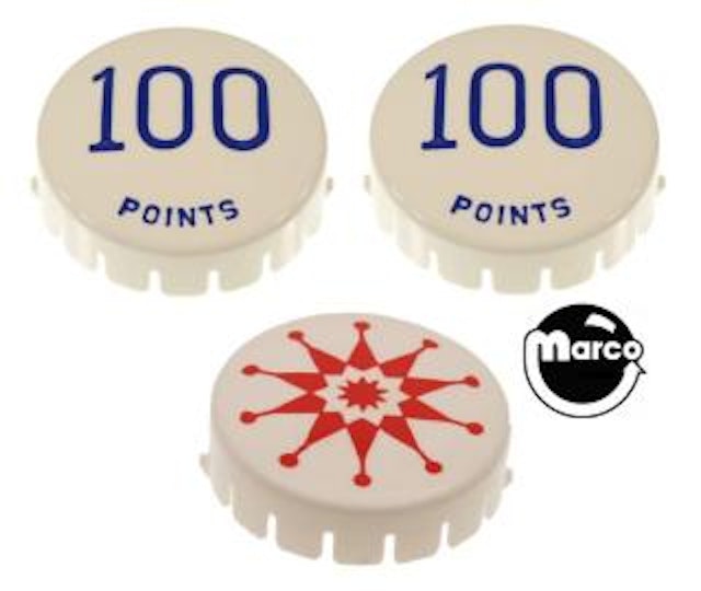 CLEOPATRA (Gottlieb) Pop bumper cap set (3)