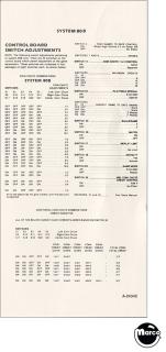 Switch adjustment chart Gottlieb System 80B