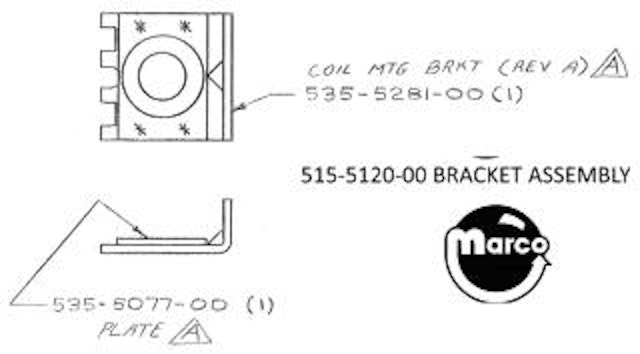 Coil bracket Data East / Sega USE 535-5281-00