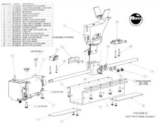 BIG BUCK HUNTER (Stern) Deer track assembly