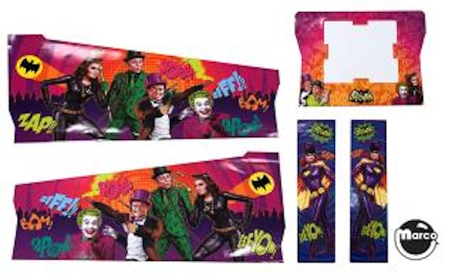 BATMAN 66 LE (Stern) Cabinet 5 piece decal set 820-78I0-0X