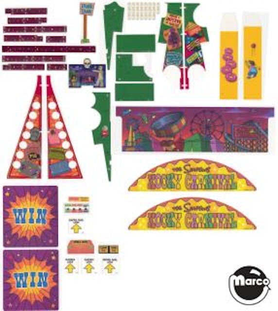 SIMPSONS KOOKY CARNIVAL (Stern) Plastic set