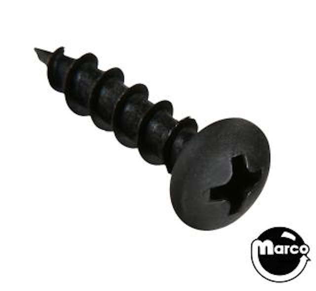 Sheet Metal Screw #4 x 1/2 inch pop bumper cap black