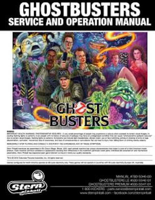 GHOSTBUSTERS PREMIUM LE (Stern) Manual